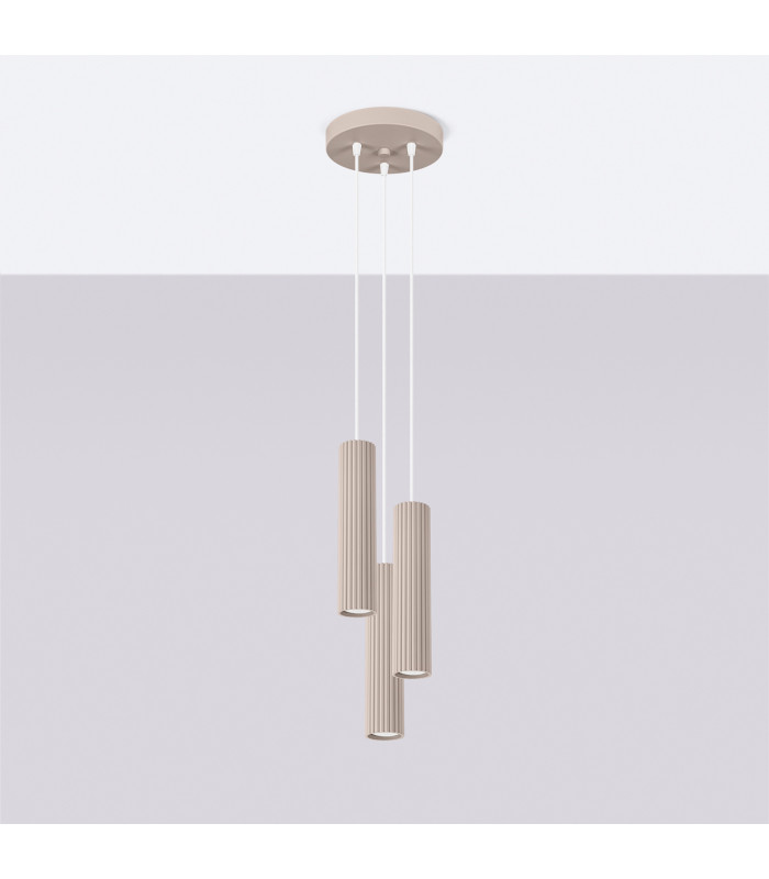 Karbon Cluster Pendant Ceiling Light Taupe 3x GU10-2