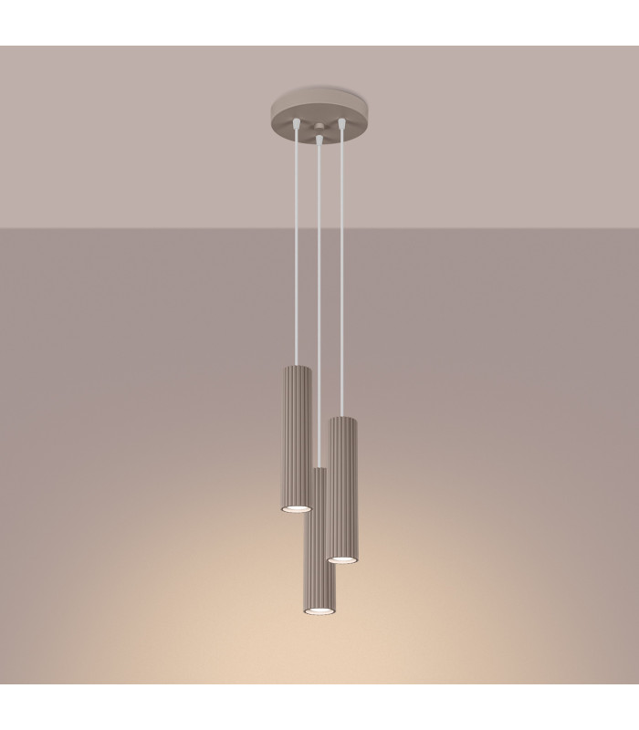 Karbon Cluster Pendant Ceiling Light Taupe 3x GU10-3