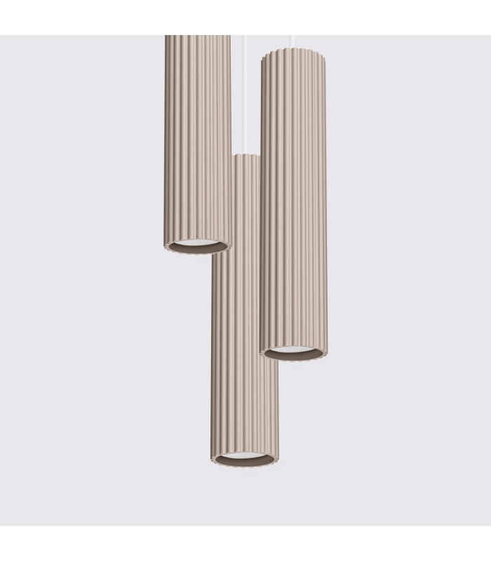 Karbon Cluster Pendant Ceiling Light Taupe 3x GU10-5