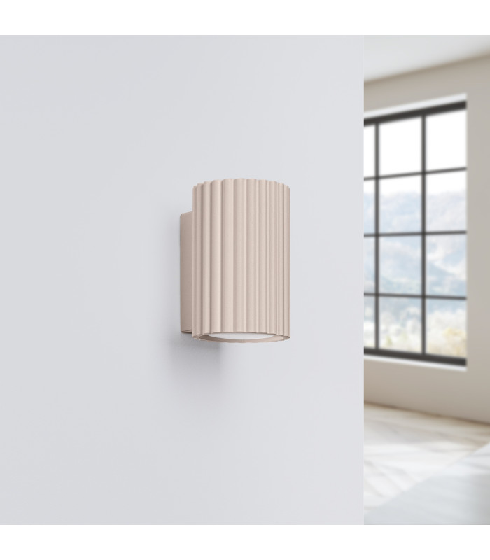 Karbon Flush Wall Uplighter Taupe 1x GU10-2