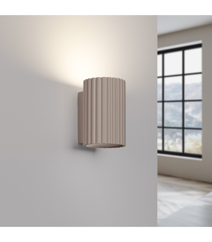 Karbon Flush Wall Uplighter Taupe 1x GU10-4