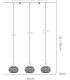Ceiling Pendant 3 Light Line Polished Chrome, Clear Glass - 3