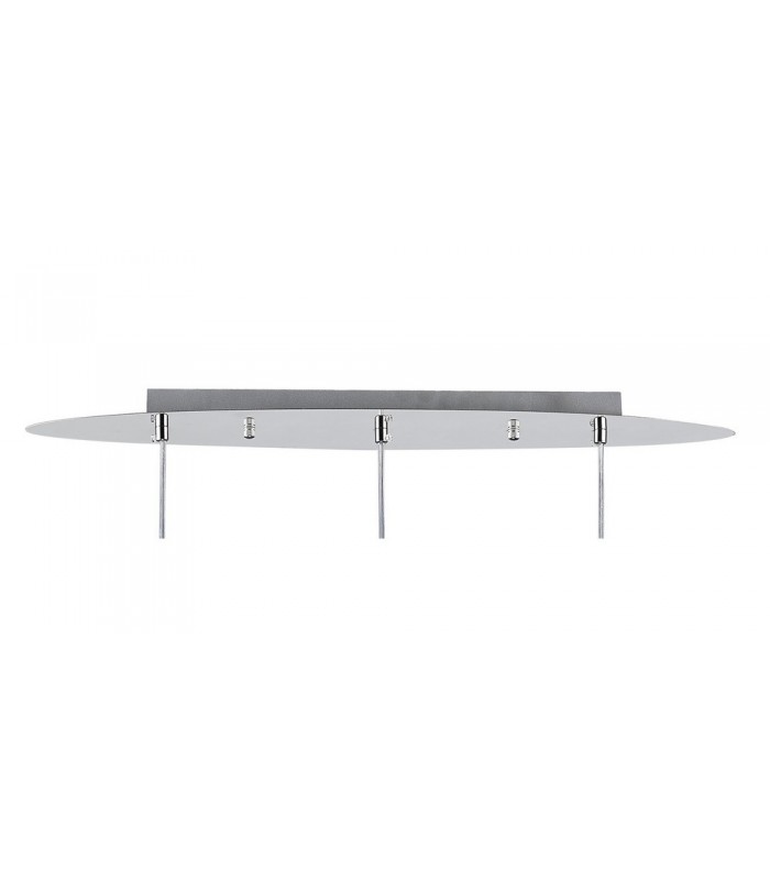 Ceiling Pendant 3 Light Line Polished Chrome, Clear Glass - 4