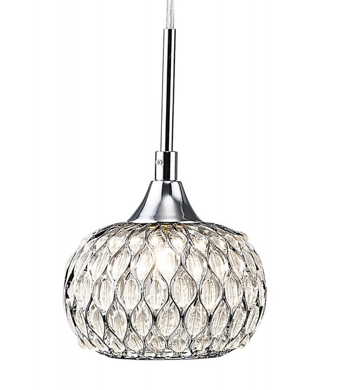 Ceiling Pendant 3 Light Line Polished Chrome, Clear Glass - 6