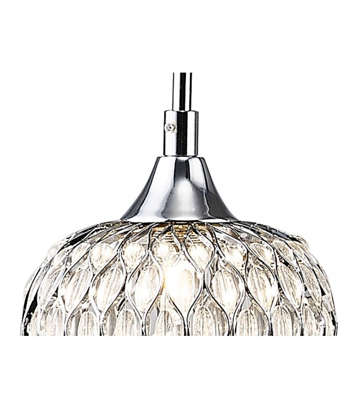 Ceiling Pendant 3 Light Line Polished Chrome, Clear Glass - 7