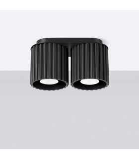 Aura Surface Mounted Downlight Black 2x GU10-2