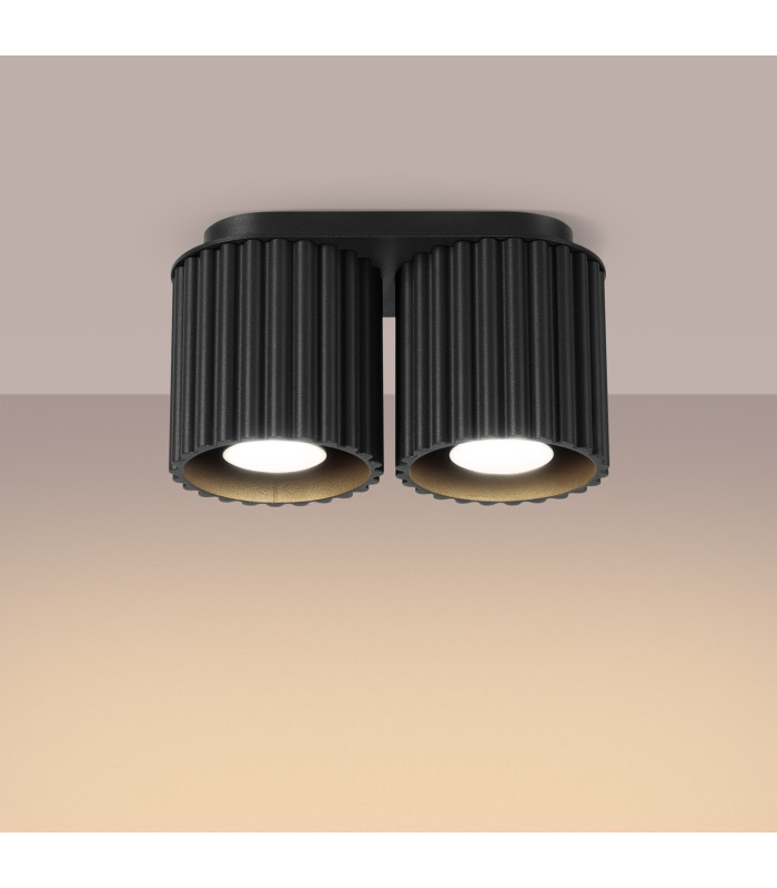 Aura Surface Mounted Downlight Black 2x GU10-3