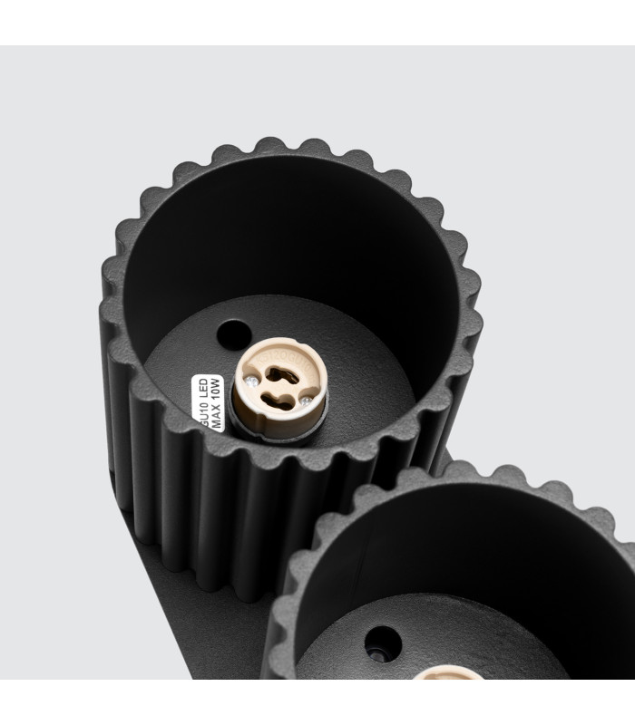 Aura Surface Mounted Downlight Black 2x GU10-5
