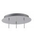 Ceiling Cluster Pendant 3 Light Round Polished Chrome, Clear Glass - 4