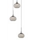 Ceiling Cluster Pendant 3 Light Round Polished Chrome, Clear Glass - 5