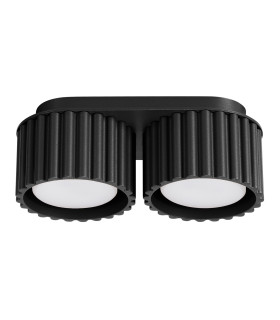 Aura Surface Mounted Downlight Black 2x GX53-1