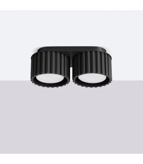 Aura Surface Mounted Downlight Black 2x GX53-2