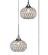 Ceiling Cluster Pendant 3 Light Round Polished Chrome, Clear Glass - 6