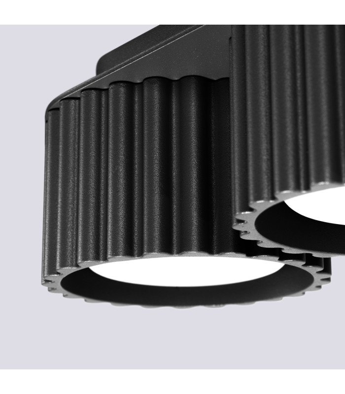 Aura Surface Mounted Downlight Black 2x GX53-4