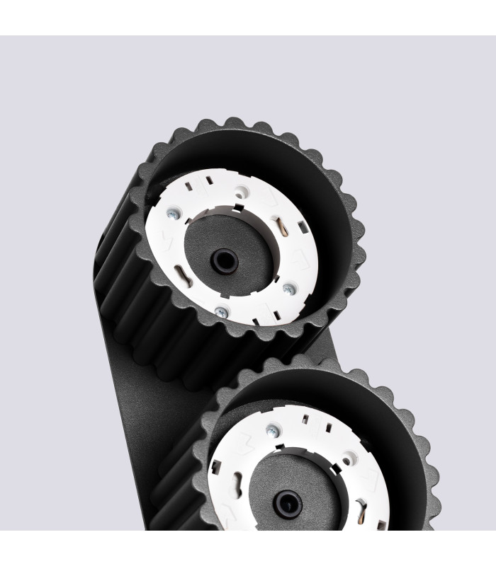Aura Surface Mounted Downlight Black 2x GX53-5