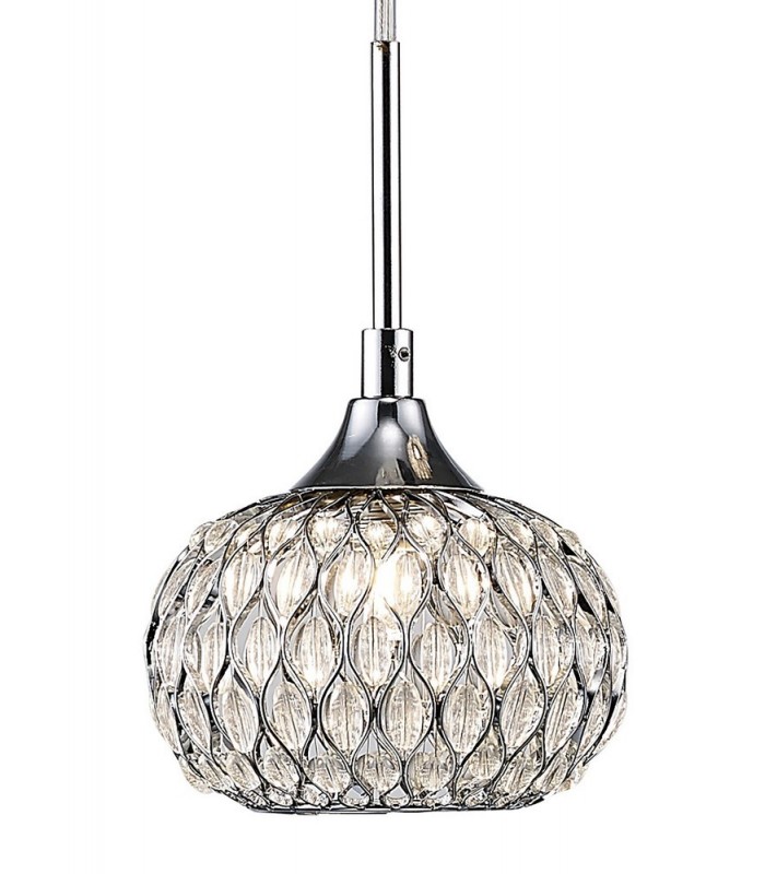 Ceiling Cluster Pendant 3 Light Round Polished Chrome, Clear Glass - 7