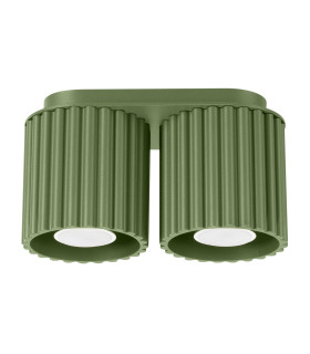 Aura Surface Mounted Downlight Olive Green 2x GU10-1