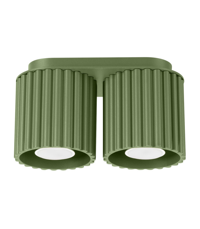 Aura Surface Mounted Downlight Olive Green 2x GU10-1