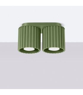 Aura Surface Mounted Downlight Olive Green 2x GU10-2