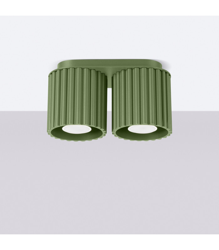 Aura Surface Mounted Downlight Olive Green 2x GU10-2