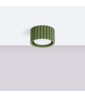 Aura Surface Mounted Downlight Olive Green 1x GX53-2