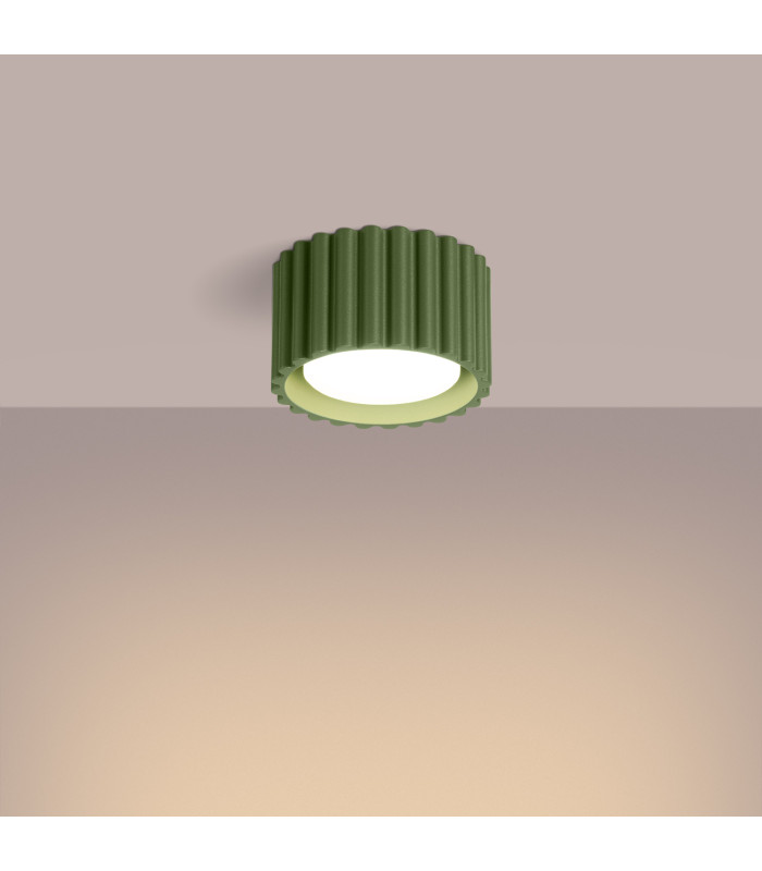 Aura Surface Mounted Downlight Olive Green 1x GX53-3