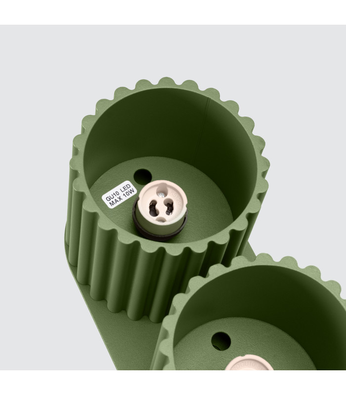 Aura Surface Mounted Downlight Olive Green 2x GU10-6