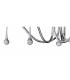 Ceiling Pendant 5 Light Polished Chrome, Clear Glass - 8