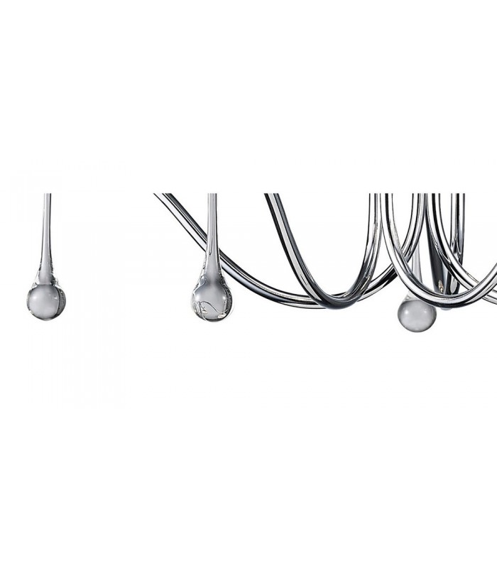 Ceiling Pendant 5 Light Polished Chrome, Clear Glass - 8