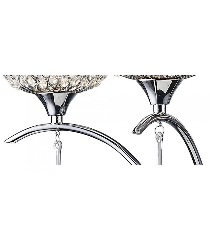 Ceiling Pendant 5 Light Polished Chrome, Clear Glass - 9