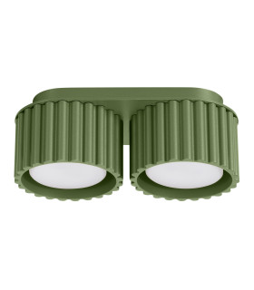 Aura Surface Mounted Downlight Olive Green 2x GX53-1