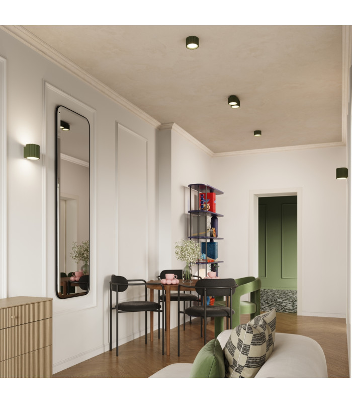 Aura Surface Mounted Downlight Olive Green 1x GX53-10