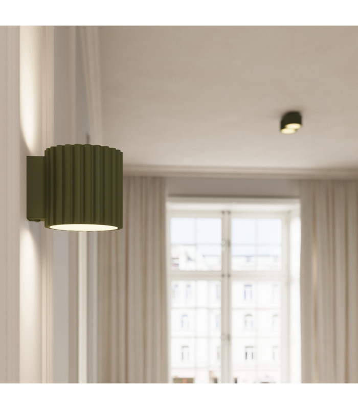 Aura Surface Mounted Downlight Olive Green 1x GX53-11