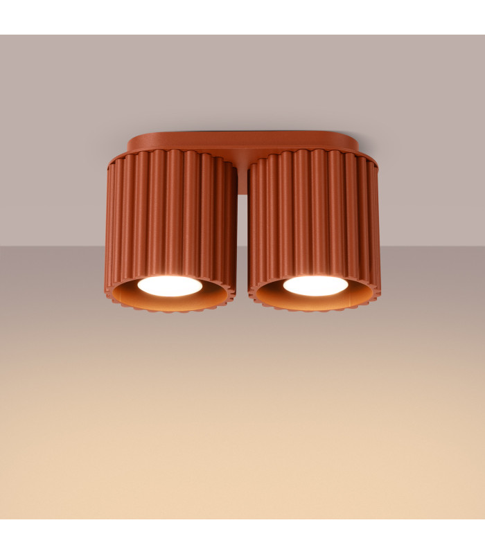 Aura Surface Mounted Downlight Red Ochre 2x GU10-3