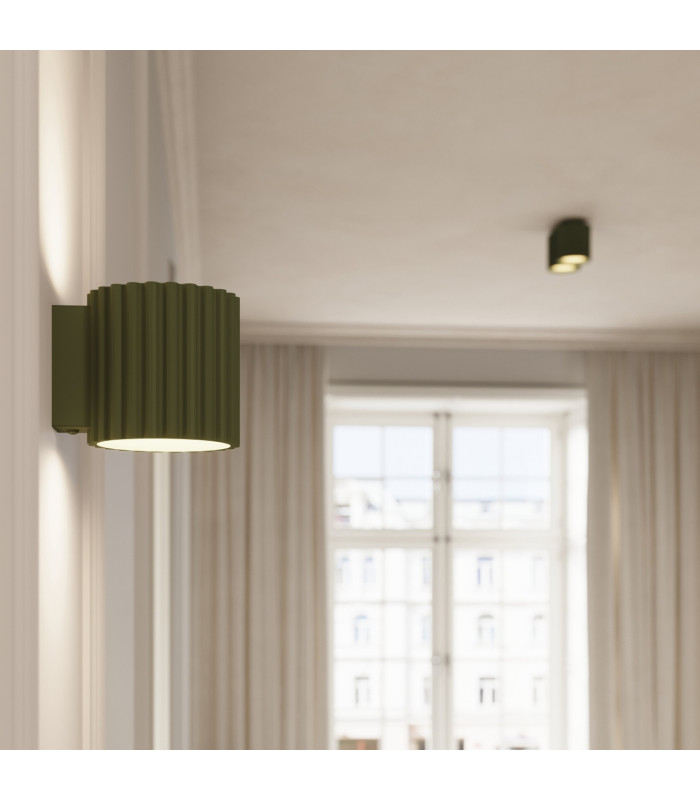 Aura Up & Down Wall Lamp Olive Green 1x G9-13