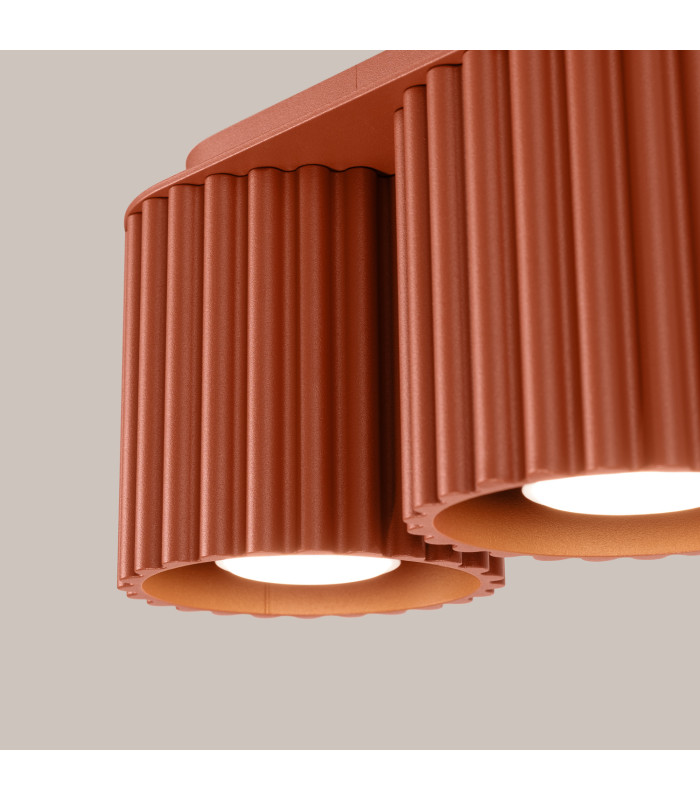 Aura Surface Mounted Downlight Red Ochre 2x GU10-4