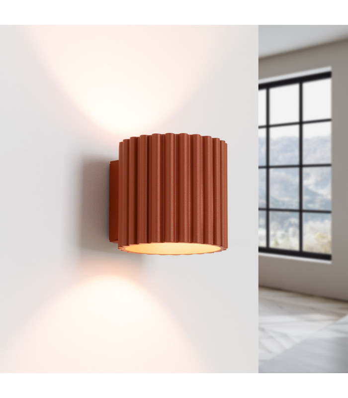 Aura Up & Down Wall Lamp Red Ochre 1x G9-3