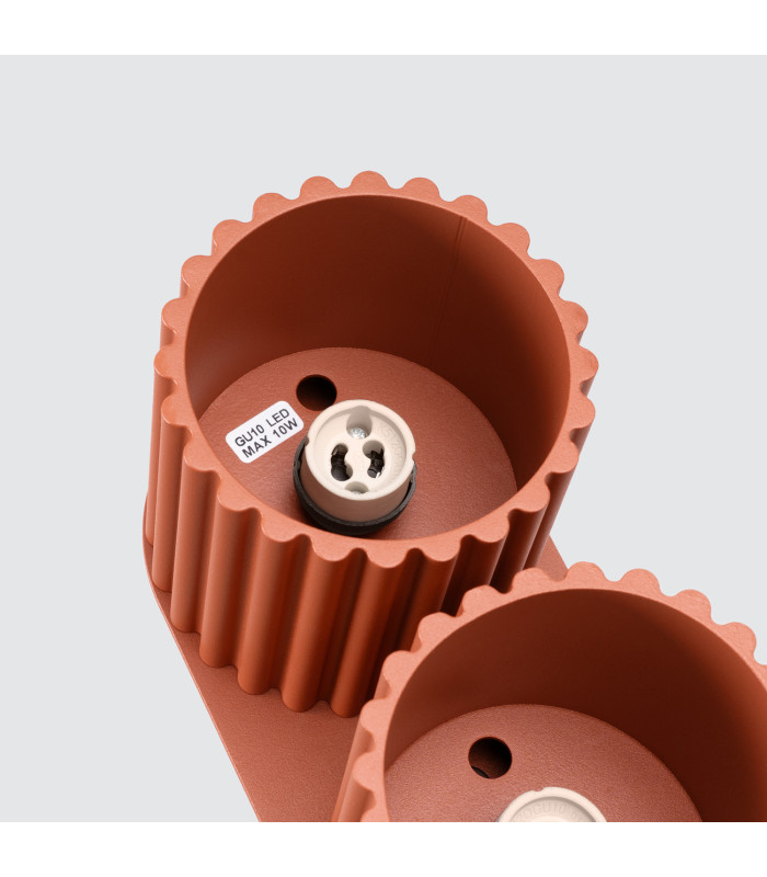 Aura Surface Mounted Downlight Red Ochre 2x GU10-6