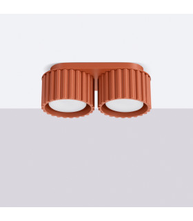Aura Surface Mounted Downlight Red Ochre 2x GX53-2