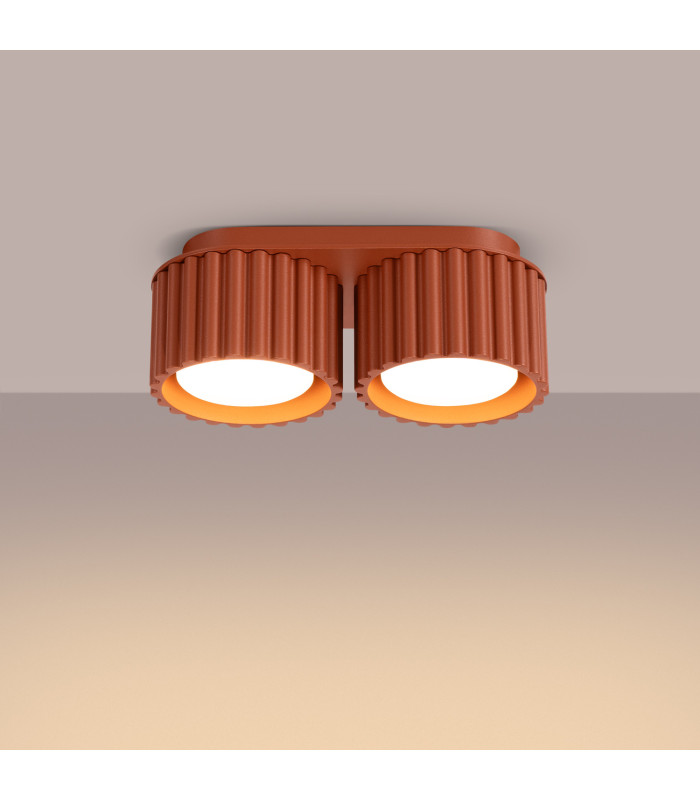 Aura Surface Mounted Downlight Red Ochre 2x GX53-3