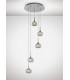 Ceiling Cluster Pendant 5 Light Round Polished Chrome, Clear Glass - 2
