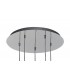 Ceiling Cluster Pendant 5 Light Round Polished Chrome, Clear Glass - 4
