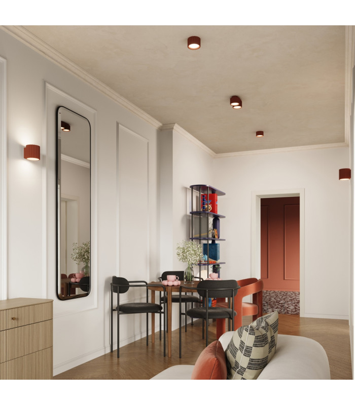 Aura Surface Mounted Downlight Red Ochre 2x GX53-10