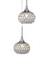 Ceiling Cluster Pendant 5 Light Round Polished Chrome, Clear Glass - 7