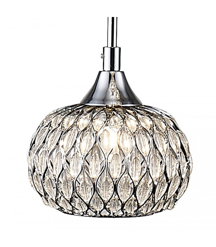 Ceiling Cluster Pendant 5 Light Round Polished Chrome, Clear Glass - 8