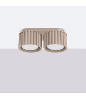 Aura Surface Mounted Downlight Taupe 2x GX53-2
