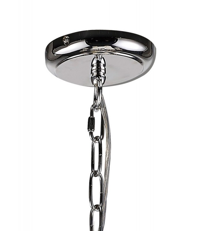 Ceiling Pendant 8 Light Polished Chrome, Clear Glass - 12