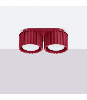 Aura Surface Mounted Downlight Burgundy 2x GX53-2