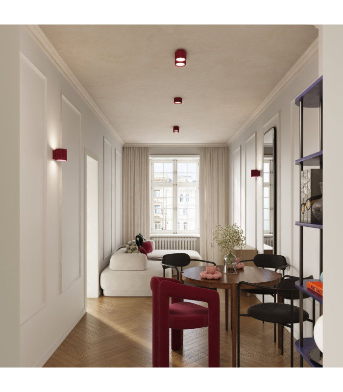Aura Surface Mounted Downlight Burgundy 1x GX53-9