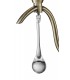 Wall Lamp 1 Light Antique Brass, Clear Glass - 7